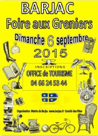 Foire aux Greniers. Le dimanche 6 septembre 2015 à Barjac. Gard. 